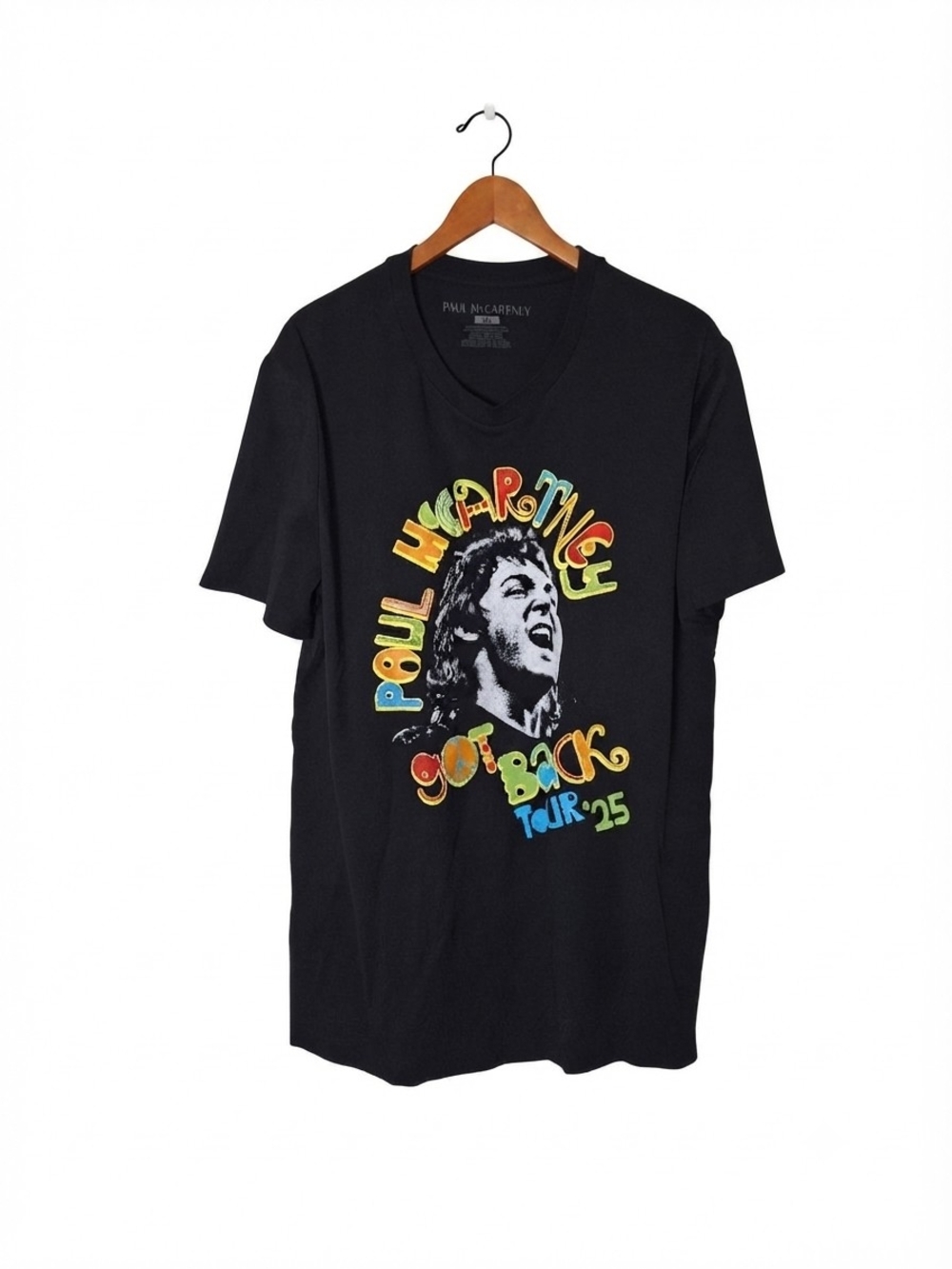 Paul McCartney Got Back Tour 25 T-Shirt Mens XL Black Graphic Concert Merch